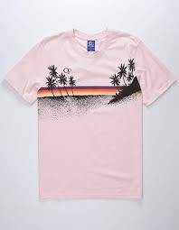 Ocean Pacific Palm Spray T Shirt Light Pink Large T Shirt Mens Tshirts Shirts
