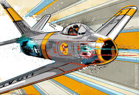 Airplane Art F 86 Sabre Jet Airplane Decor Airplane Print Vintage Airplane Fighter Jet Military Decor Kids Room Art Wall Art Airplane Art Pop Art Military Art