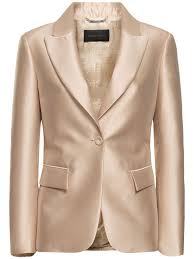 Alberta Ferretti Mikado Single Breast Blazer