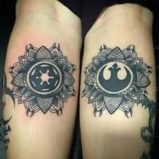 Empire And Rebellion Symbols Star Wars Tattoo War Tattoo Star Tattoos
