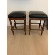 Bar stools & counter stools. Frontgate Leather Top Bar Stools Aptdeco