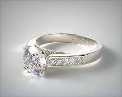14k White Gold 0 25ct Channel Set Princess Shaped Diamond Engagement Ring Engagement Rings Channel Set Channel Set Diamond Ring Vintage Engagement Rings
