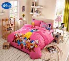 سنو وايت و 7 الأقزام طباعة طقم سرير لفتاة ديكور غرفة نوم غطاء سرير مصنوع من القطن واحد التوأم الملكة ديزني شخصية الوردي Bedding Set For Girls Bedding Setprinted Bedding Set Aliexpress