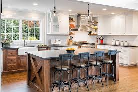 This rustic oak kitchen island is constructed of solid oak. Trendy Kitchen Makeovers 20 Wood Islands That Blend Warmth With Functionality