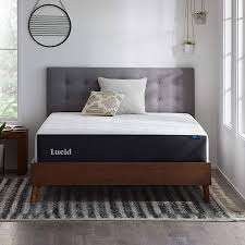 Amazonsmile Lucid 12 Inch Gel Memory Foam Mattress Plush Feel Gel Infusion Hypoallergenic Bamboo C Foam Mattress Gel Memory Foam Mattress Plush Mattress