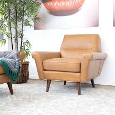 Lloyd Mid Century Modern Tan Leather Lounge Chair 31 H X 33 W X 22 D Overstock 32086537