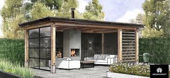 Shelter With Schuur Bouwpakket Overkapping Einzigartiger Hooiberg Denn Renverblijf Tui Bouwpakket Einzi Backyard Patio Designs Garden Room Patio Design