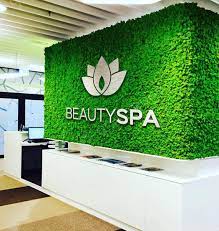 Brushed Aluminum Metal Spa Beauty Sign For Wall Decor Etsy Custom Business Signs Spa Interior Design Business Signs