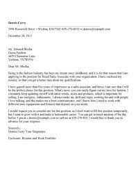 Fashion closet assistant cover letter. Cover Letter For Sales Assistant In Fashion Sample Cover Letter