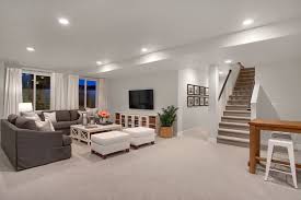 Finished Lower Level With Rec Room Flex Area 2 Bedrooms And Full Bath Mackintosh Basement Living Rooms Home Rec Room Basement