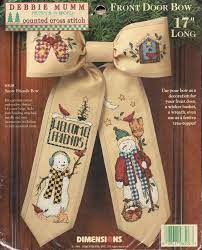 Dimensions Snow Friends Bow Debbie Mumm Front Door Bow Cross Stitch Kit New Cross Stitch Dimensions Cross Stitch Christmas Cross Stitch
