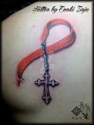Just as we mentioned above, cross tattoos do not need to have religious undertones. Pink Ribbon And Cross Tattoo
