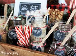 I like to use a variety of sizes to really add some height and interest to the whole thing. Throwing A Hot Chocolate Bar Party Free Printables Aspen Jay
