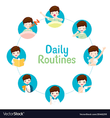 Daily Routines Of Boy On Circle Chart