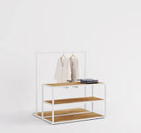 Display Table & Clothing Rail Como, in white