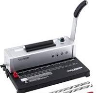 TIANSE Máquina de encadernação, máquina de encadernação de bobina espiral, fichário de perfuração manual com inserção de bobina elétrica, adequado ...