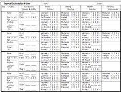 This form will help the coach or manager to find the best player that fits the softball softball tryout evaluation form template | jotform fastpitch softball tryouts form. Printable Softball Forms This Is A Form Which Could Be Used For Recording Performance At A Team Knockouts Basketball Tryouts Evaluation Form Softball