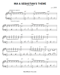 Mia Sebastian S Theme Sheet Music La La Land Sheetmusic Free Com