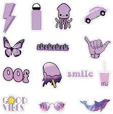 Add instant character to anything with our vinyl stickers. 50pcs Fashion Style Purple Cute Waterproof Stickers Computer Sticker Aesthetic Trendy Decals For Macbook Laptop Phone Guitar Laptop Skins Aliexpress