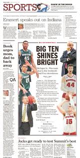 News Design Sioux Falls Argus Leader S April 01 2015 Sports Cover Newspaper Design Sports Magazine Basketball Books