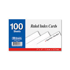 The manufacturer used a precision cut technology to ensure each card is of the same size. Bazic 100 Ct 3 X 5 Ruled White Index Card Bazic Products