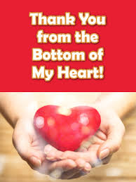 Thanks From The Bottom Of My Heart Thank You Card Birthday Greeting Cards By Davia In 2020 Thank You Cards Birthday Greeting Cards Cards