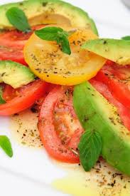 Healthy Tomato And Avocado Salad Recipe With Dijon Mustard Olive Oil And Balsamic Vinegar Dairy Free Avocado Salad Recipes Food Combining Delicious Salads