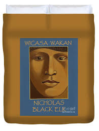 Nicholas Black Elk-Wicasa Wakan Throw Pillow by William Hart McNichols