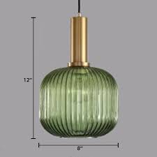 Ribbed Glass Geometric Hanging Light Simplicity Single Light Ceiling In 2020 Ceiling Pendant Lights Ceiling Lights Pendant Light
