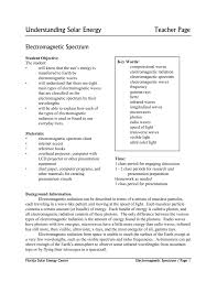 understanding solar energy teacher page electromagnetic spectrum