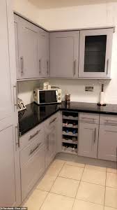 Acrylic cabinet facing withstands the moisture, heat and occasional collisions inherent to life in the kitchen, but it does pick up scratches over time. Mother Shares How She Gave Her Old Kitchen A Sleek Makeover For Less Than 50 Daily Mail Online