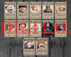 Digital One Piece Straw Hat's Wanted Posters UPDATED - Etsy