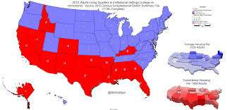 Map 16 States Have More People In Prisons And Jails Than In College Housing Incarceration College House Prison