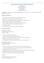 Sample Student Support Specialist Resume It Support Specialist Peer Support Specialist Resume