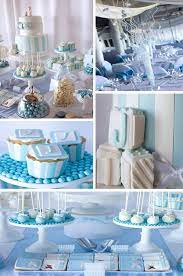 Kara S Party Ideas Blue Christening First Birthday Party Planning Ideas Supplies Idea