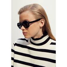 Cream/Striped Mock Turtleneck Sweater Small