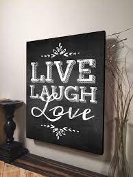 Live Laugh Love Wall Art Inspirational Quote Home Decor Canvas Art Quote Live Love Laugh Canvas Art Quotes Inspirational Love Wall Art Love Wooden Sign