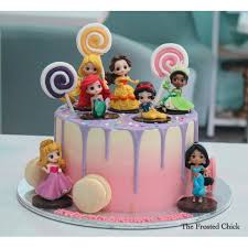 There are so many possible princess dolls you have to design a perfect birthday cake for her. Princess Drip Cake