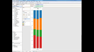 tableau create a 100 percent stacked bar chart