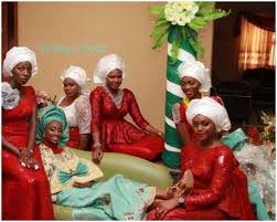 Image result for red gowns for bridesmaid in nigeria