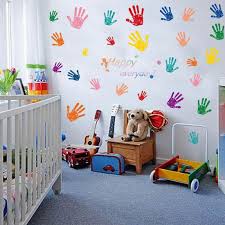 The most colorful outdoor rooms we've ever seen. Colorful Children Handprint Stickers Bedroom Bedside Living Room Background Decorative Wallpaper Pvc Wall Stickers Kids Room Wall Stickers Aliexpress