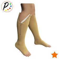 Open Toe 15 20 Mmhg Moderate Zipper Compression Circulation Leg Swelli Presadee