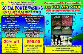 Hardly anybody else is doing this. Socalpowerwashing Flyer From So Cal Power Washing In North Hills Ca 91343