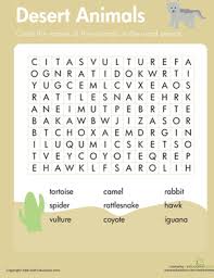 Kids Find Desert Animals In This Science Word Search Animal Habitat Worksheets Help Students Learn Desert Animals Desert Animals Worksheet Habitat Activities