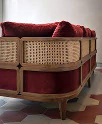 Woven cane and teak stool or ottoman made in denmark, circa 1950s. New Catalog By Gtv Bent Wood And Woven Cane Interiorzine
