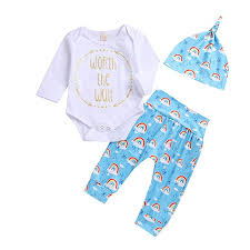 amazon com newborn baby clothes outfits set girl boy letter