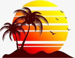 Vector Material Sunset Sunset Dusk Beach Sunset Beach Vector Sunset Vector Arte Sobre Surfe Arte De Surf Por Do Sol Praia