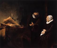 The Mennonite Minister Cornelis Claesz Anslo In Conversation With His Wife Aaltje 1641 Oil On Canvas 176 Rembrandt Histoire De La Peinture Peinture Flamande