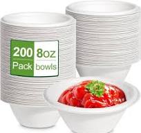 Amazon.com: Grocyle 8 oz Small Compostable Paper Bowls, 200 ...