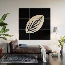 Nz Rugby Wood Wall Art By Fimbis New Zealand Rugby Rugby Union Rugby League Monochrome Maori Haka Fern Leaf Minim Wood Wall Art Wall Art Home Decor